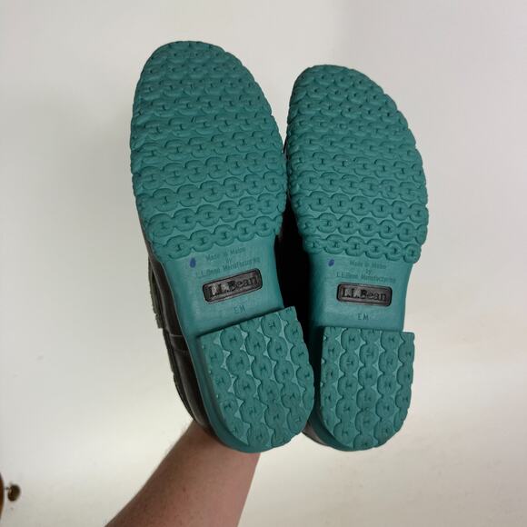 L.L. Bean Duck Boots Kids 6 Blue Lace-Up Suede Round Toe Waterproof Classic - Picture 8 of 10